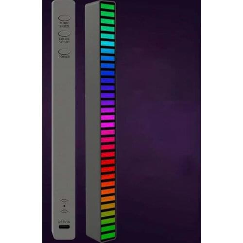 RGB Voice-Activated Pickup Rhythm Light Colorful Sound Control Ambient Light Music Level Indicator Color Lights App Control