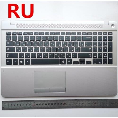 Russian RU/US New laptop keyboad with touchpad palmrest cover for Samsung NP510R5E NP470R5E15.6"