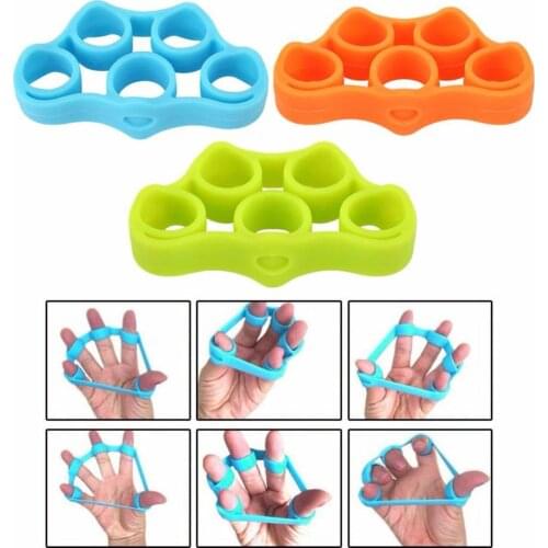 Silicone Hand Grip Strength Finger Gripper Trainer Resistance Band Stretcher Fitness Equipment Accessories