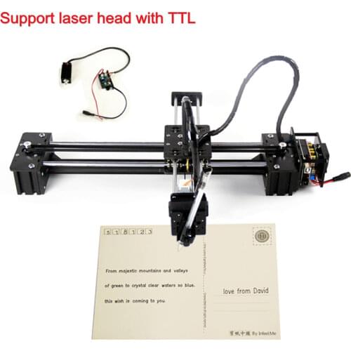Slideway moving drawing robot writing machine 3 axis stepper motor control no servo DIY LY drawbot pen