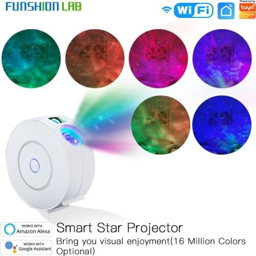 Smart Star Projector Galaxy Cloud/Moving Ocean Wave Star Sky WiFi Night Light Projector Alexa Google Home Tuya Smart Compatible