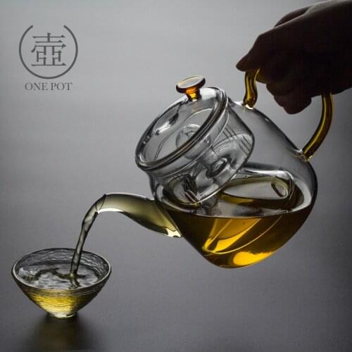 Glass steaming teapot household heat-resistant thickened steam boiling tea pot electric pottery stove making pot