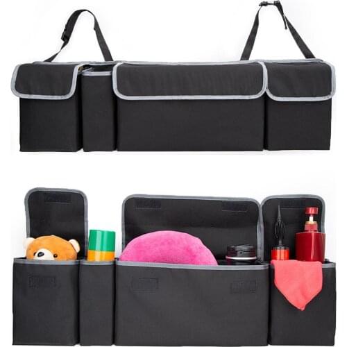Car Rear Seat Multi Pockets Sundry Storage Bag Vehicle Trunk Accessory Organizer Car Accessories