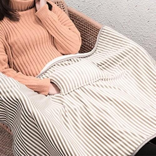 Smart USB Heated Knee Pads Electric Blanket Soft Flannel Safety Household Warm L69D