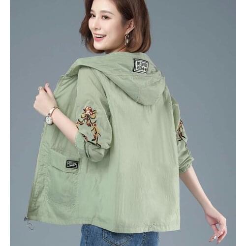 Spring Thin Short Mom Jacket Women 2021 New Breathable Sun Protection Clothing Femme Middle-Aged Mom Summer Sun Protection Shirt