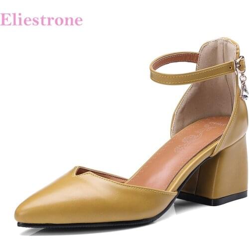 Brand New Formal Beige Green Women Nude Sandals Comfortable High Heels Lady Office Shoes AS928 Plus Big Small Size 10 32 46