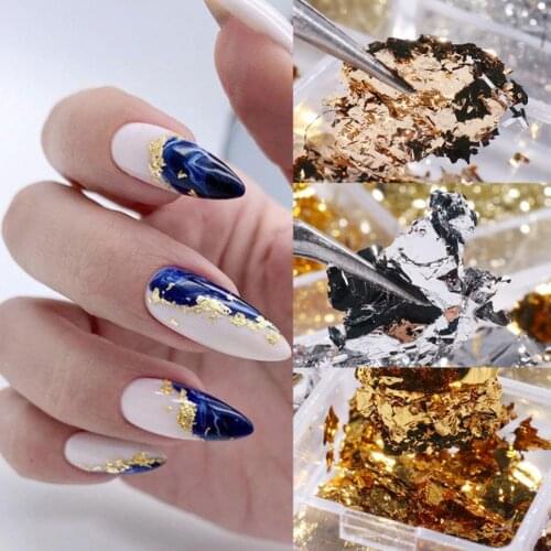 1 Box Nail Sequins Shining DIY Design Foil Paper Fashion Nail Manicure Decor for Professional
