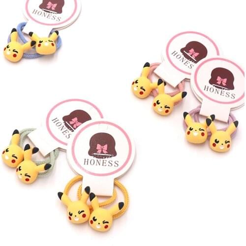 1 pc Pokemon Pikachu Hairpin Girl Hair Tie Children Do Not Hurt Hair Bangs Clip Cartoon Cute Style Headdress Birthday Gift