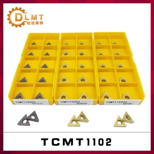 10pcs TCMT110204 CNC turning inserts TCMT110204-VP15TF UE6020 US735 Carbide blade For CNC machining center
