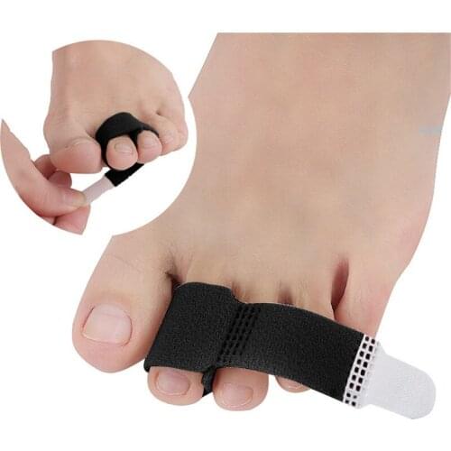 2Pcs Toe Separator Velvet Cotton Toe Splint Straightener Wrap Anti-Slip Brace Hammer Broken Toe Foot Care