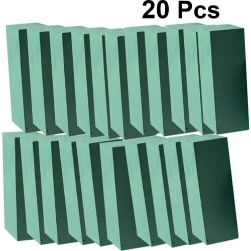 20Pcs Floral Block Flower Brick Mud Florist Home Garden Decor Green Dried Flower Mud Wet Flowers Wholesale Flower Arranging Foam