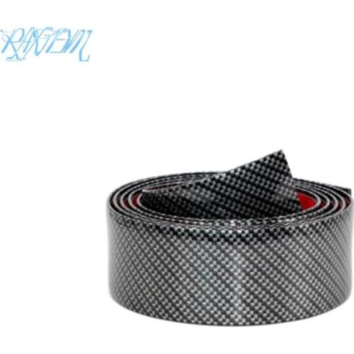 Carbon Fiber 3D Car Stickers Car Door Sill Protector Rubber Universal Auto Sticker For Cars Bumper Trunk Front Lip Body Protect