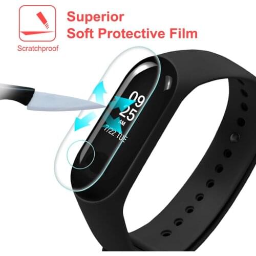 5pcs For Xiaomi Mi Band 3 Screen Protector Ultra Thin Film Soft film For Xiaomi Mi Band 2 4 Not Tempered Glass