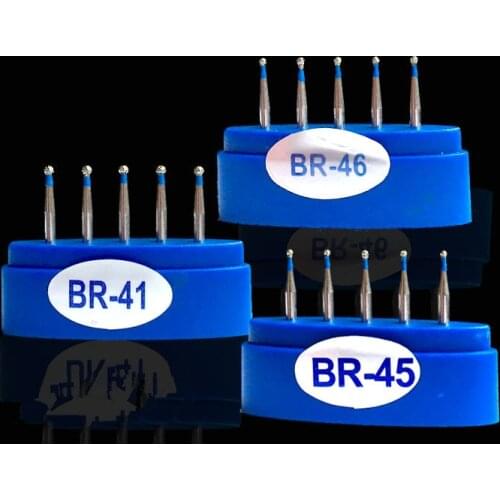 50PCS Dental Diamond Burs BR Round tip for High Speed Dentist Tools Teeth Whitening Matreial Dental Lab Tools