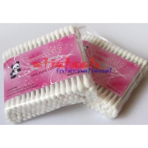 By dhl 500 packs 90pcs/pack Head Health Makeup Cosmetics Ear Clean Jewelry Cleaner Cotton Swab Stick