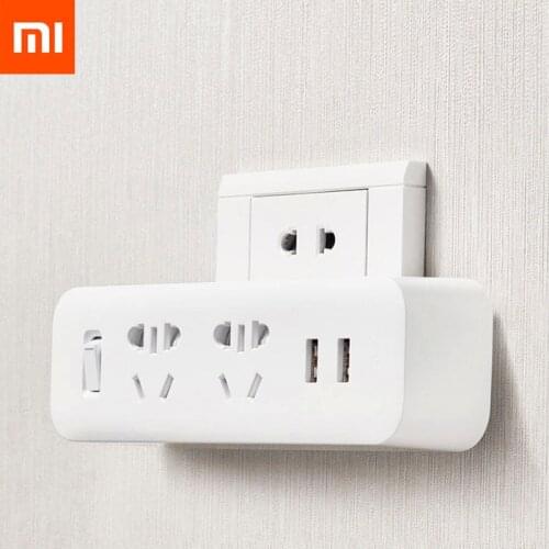 Xiaomi Mijia Power Strip Converter Portable Plug Travel Adapter for Home Office 5V 2.1A 2 Sockets 2 USB Fast Charging Socket