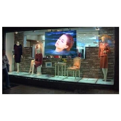 Fast fast shipping! 1.524 m * 15 m transparent holographic color rear projection film/foil for window shop display