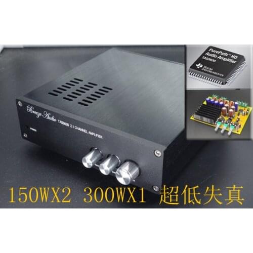 Breeze Audio &Weiliang audio SL1 TAS5630 2.1 Channel Home audio digital power amplifier 150WX2 300WX1