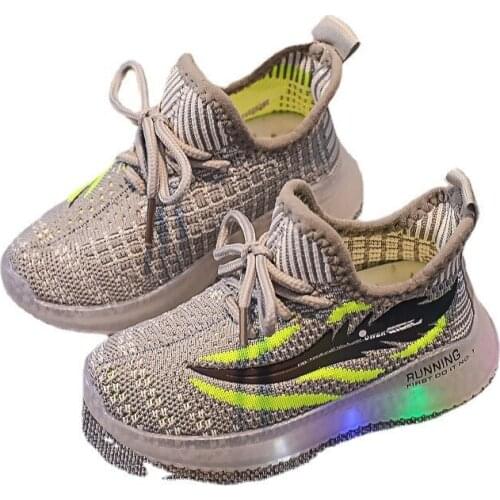 CNFSNJ New Spring autumn Kids Sneakers Fashion Luminous Lighted Colorful led lights Children Shoes Casual Flat Boy girl Shoes