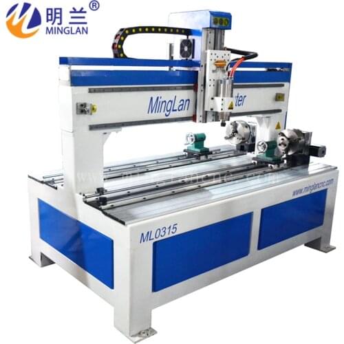 Two spindles cnc router multi-head wood engraving machine with rotary