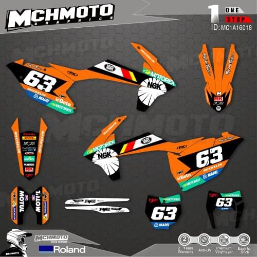 MCHMFG Customized Team Graphics Backgrounds Decals Custom Stickers For17-19EXC 16-18SX-F