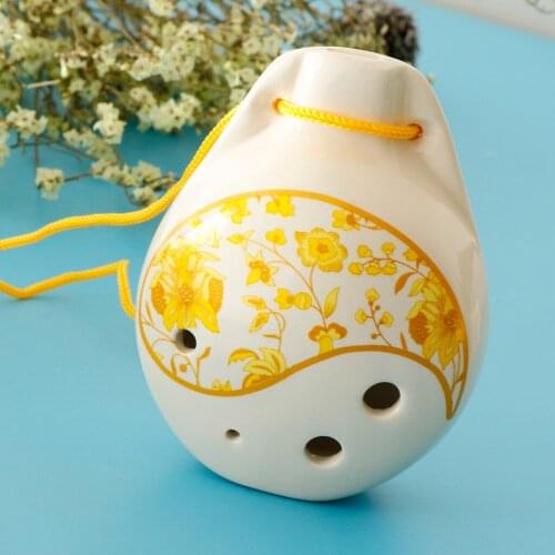 Ceramic Alto Ocarina 6 Hole C Key for Children Adult Beginners Students