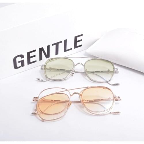 Korean Prescription Eyeglasses Frame With clip men Women Round Myopia Optical Gentle Diplo-the cub 032 Glasses Frame