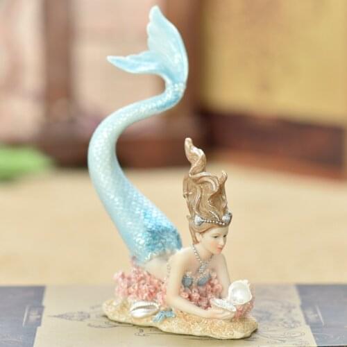 Creative resin Mermaid Furnishing articles Home decor Micro Fairy Garden Figurines Miniatures home decoration Accessories