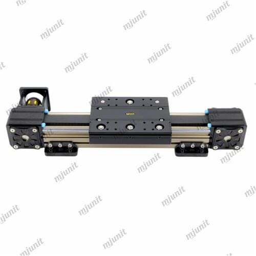 Mjunit belt drive guideway for interactive sliding touch screen demonstration, OLED screen exhibition display linear track rail
