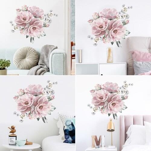 Bedroom Wall Sticker DIY Decal Decor Flower Home Living Room Mural PVC