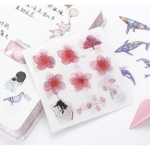 6 Pcs/set Cute Cartoon Animal Plant Design Diary Scrapbooking Stickers Decorations Labels Kawaii Student Paper Sticker