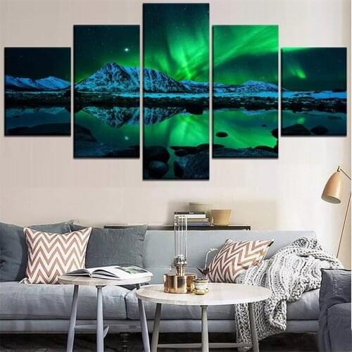 Wall Art Canvas Painting 5 Piece Natural Landscape Print Painting Painting Modern Decor Picture Poster Canvas Living Room Decor