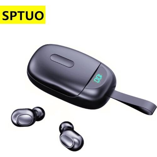 TWS Bluetooth Earphones V5.0 Wireless Headphones 8D Stereo Music Waterproof Earbuds with Long Battery Life Gaming headsets