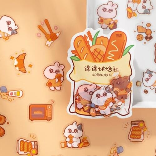 COO NOTE 40 pieces of lemon tea and small partner Transparent PET Decorative Pattern DIY Album Planner Diary Stickers