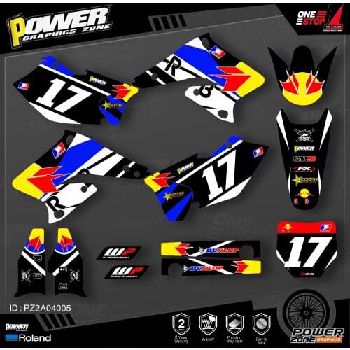 PowerZone Custom Team Graphics Decals Stickers Kit For SUZUKI Decal 2004 2005 2006 RMZ 250 005