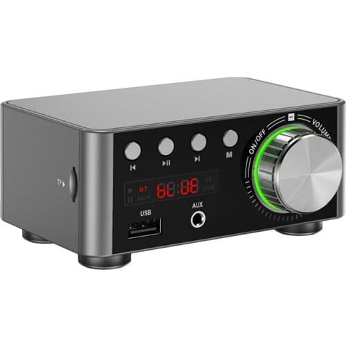 HIFI Bluetooth 5.0 Digital Power Audio Amplifier board 50WX2 Stereo AMP Amplificador Home Theater USB TF Card Player