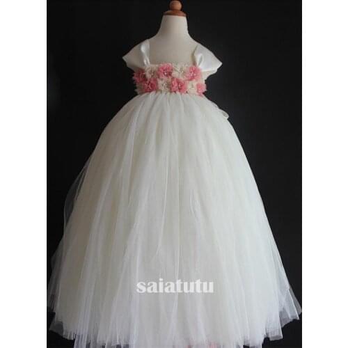 Champagne Girls Dress New Year Princess Children Wedding Dress Gown Kids Dresses Birthday Tutu Party Dress Christmas Vestido