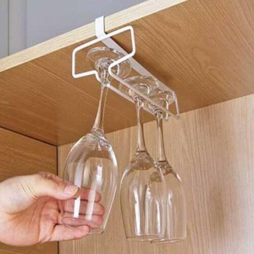 Hanging Creative Wine Glass Rack Wine Cup Holder Bar Goblet Stemware Storage Racks Shelf Hanger Iron Kitchen Organizer