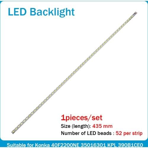 1piece/lot For Konka LED40F2200NE LCD TV backlight strip 35016301 KPL 390B1CE01 1PCS=52LED 434MM 100%NEW