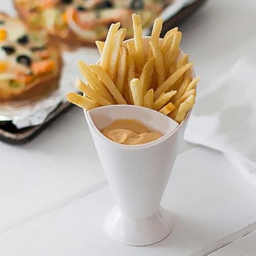 Snack Cone Stand Dip Holder For Fries Chips Finger Food Sauce Vegetables