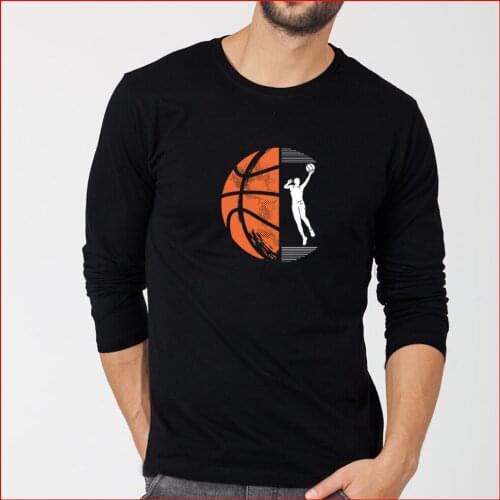 TARCHIA 2021 New Fashion Arrive Boy Fashion Mens Oversized Basketball Long Sleeve Homme Cool T-Shirt Cotton Tee Plus Size