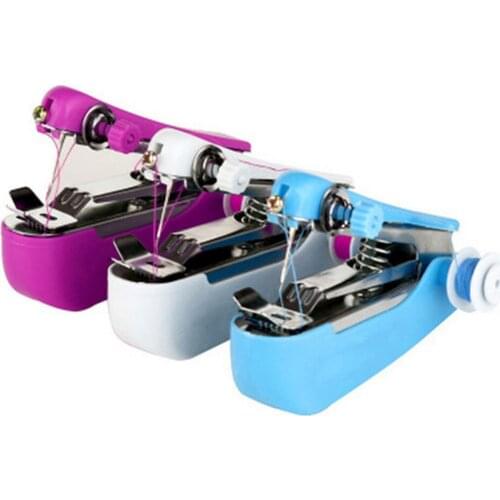 1pc Mini Manual Sewing Machine Portable Simple Operation Sewing Cloth Fabric Handy Needlework Sewing Tools