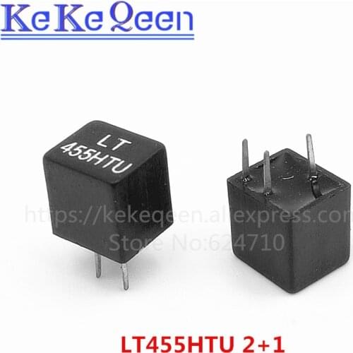 10pcs/lot New and original LT455HTU LT455HU 455K 455H 1+2 DIP-3 Ceramic filter for communication signal relay