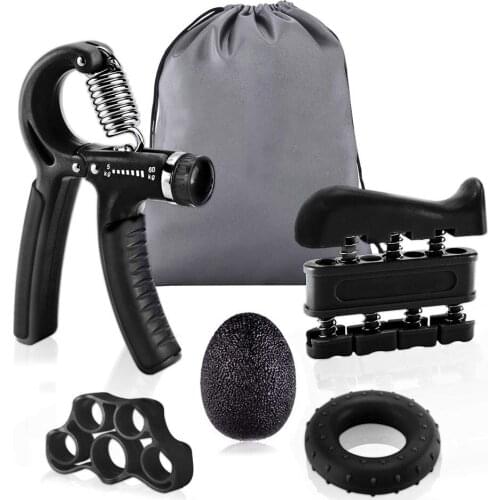 5PC adjustable hand grip strengthener Fitness carpal expander Finger forearm muscle recovery heavy trainer exercise equipment