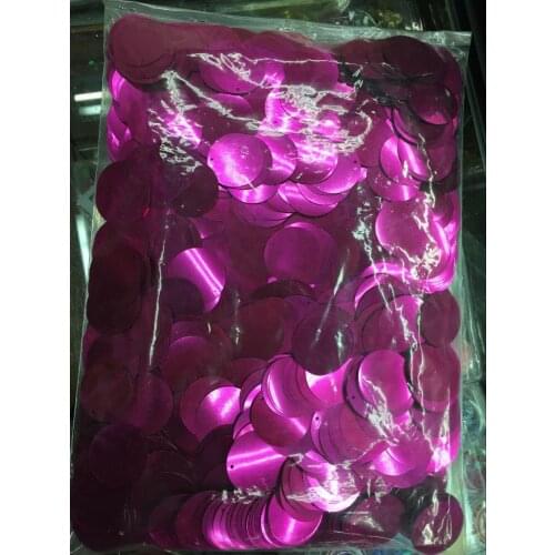 50g Large Round Sequins 30mm PVC Sequin Flat Round Paillette Decoration Side Hole For Dancing Dress 6 Colors Available Confetti