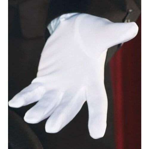 Magic Toys White Gloves Magician Honor Guard Hands Protector Full Finger Men Women Formal Tuxedo 1Pair=2pcs YH1988