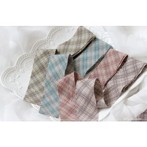 Dailylike Cotton Ribbons Cotton Strips Fabric Ribbon Patchwork Textile for Wrapping Fabric Edges Sewing Fabric DIY Gift Wrapping