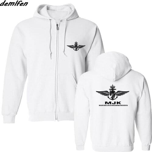 Spring Autumn Fashion Men Hoody Fleece Sweatshirt Inspired Norwegian Norway MJK Marine Jeger Kommandoe Hoodies Jacket Coat