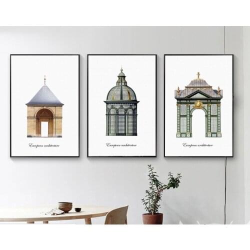 European classical architecture frameless painting Nordic decorative painting canvas paintings