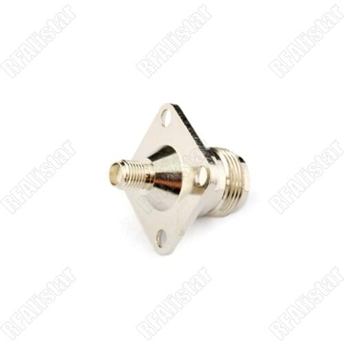 SMA Female to N Type Jack Female 4 hole Flange Panel Mount RF Adapter Connector Adaptor